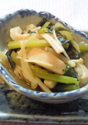 ★小松菜と高野豆腐の生姜煮★-レシピのメイン写真