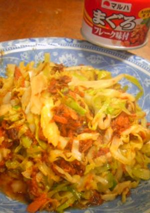 簡単♪キャベツ＆まぐろフレーク炒め♪-レシピのメイン写真