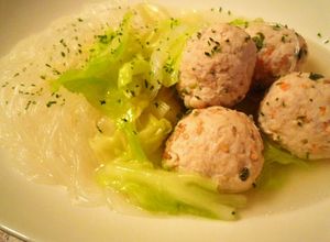 鶏肉のつみれとキャベツが美味しい塩鍋風-レシピのメイン写真