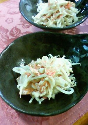桜エビ入り✿もやしと竹輪のマヨサラダ。-レシピのメイン写真