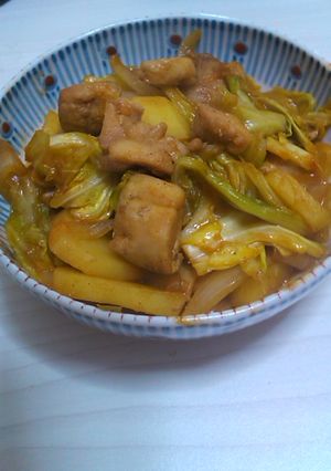 ☆ﾀｯｶﾙﾋﾞ風じゃが芋と鶏の炒めもの☆-レシピのメイン写真