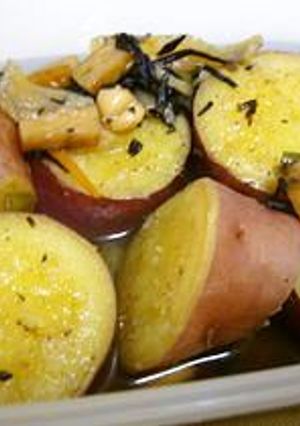『リメイク・ひじきの煮物でさつま芋煮』-レシピのメイン写真