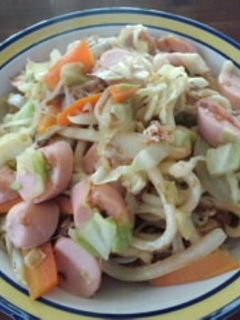 余り野菜で焼うどん-レシピのメイン写真