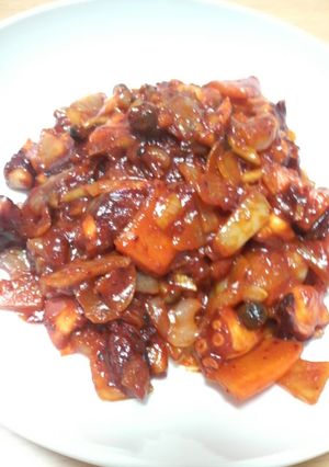 韓国料理☆ナクチポックム(タコ炒め)-レシピのメイン写真