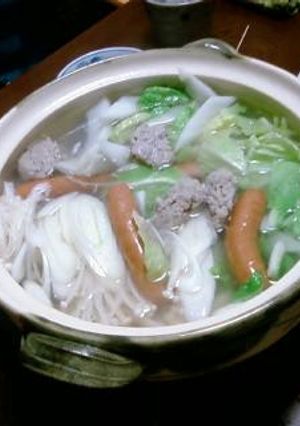 豚ミンチと蓮根の団子鍋-レシピのメイン写真