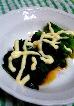 ポン酢、マヨネーズでほうれん草のお浸し♪-レシピのメイン写真