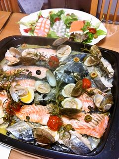 ホットプレートで簡単アクアパッツア-レシピのメイン写真