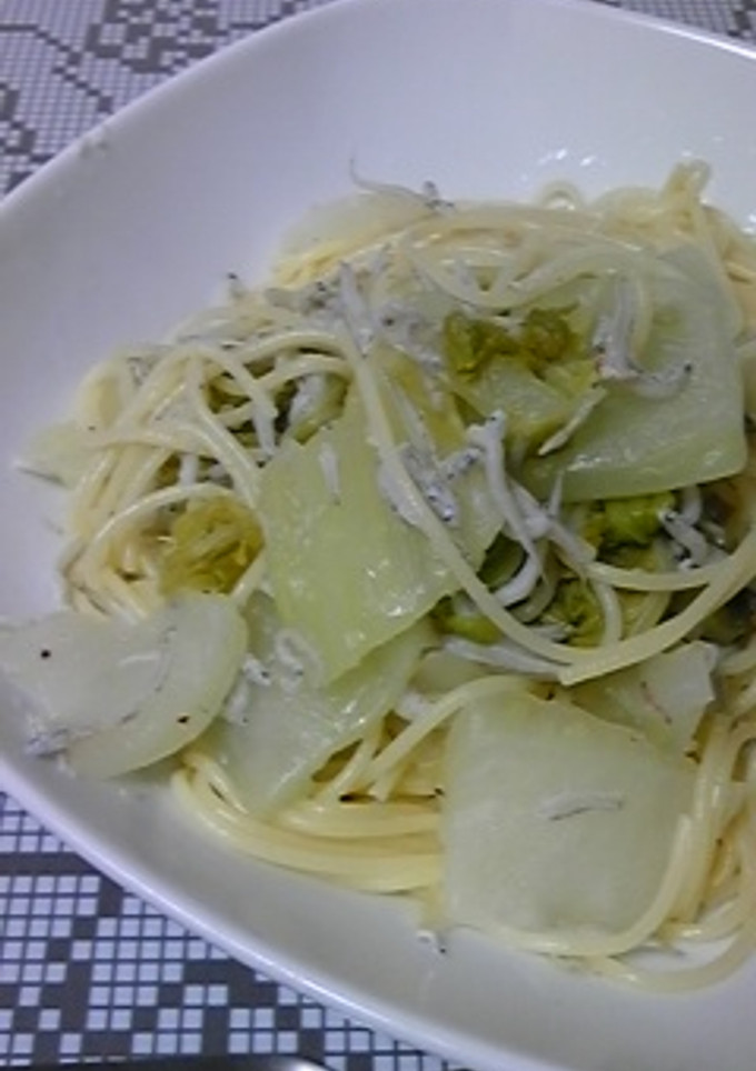 しらすと白菜の簡単！焼き肉のたれパスタ-レシピのメイン写真