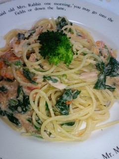 トマト&ほうれんそうのクリームパスタ-レシピのメイン写真
