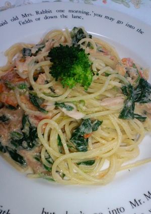 トマト＆ほうれんそうのクリームパスタ-レシピのメイン写真