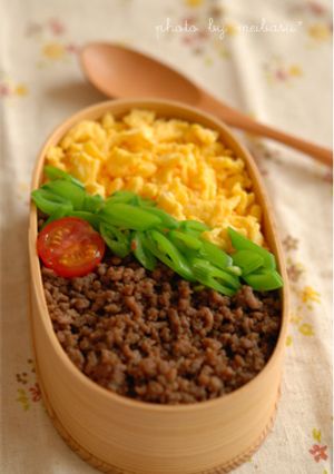 3色そぼろ弁当-レシピのメイン写真