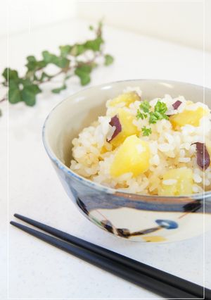 コンソメミルクでさつまいもご飯✿-レシピのメイン写真