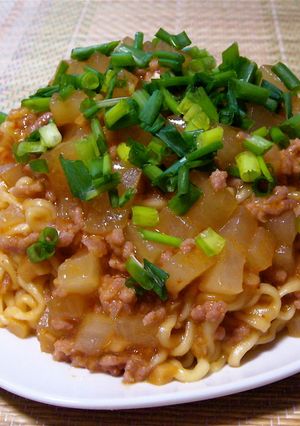 大根そぼろのあったか混ぜ麺-レシピのメイン写真