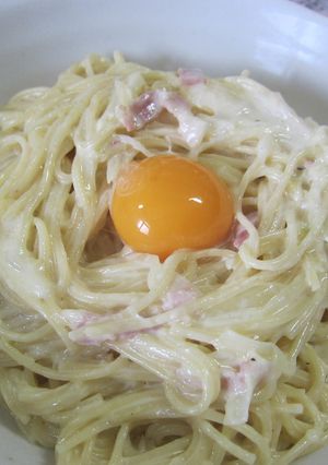 冷蔵庫のチーズで簡単カルボナーラ-レシピのメイン写真