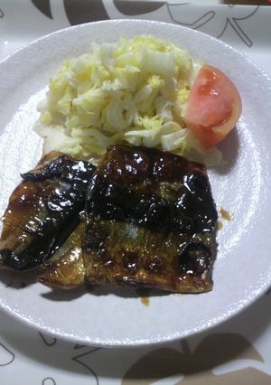 ピリ辛☆家の秋刀魚の蒲焼き-レシピのメイン写真