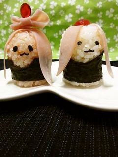 たれ耳ウサギ おにぎり-レシピのメイン写真