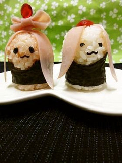 たれ耳ウサギ おにぎり-レシピのメイン写真