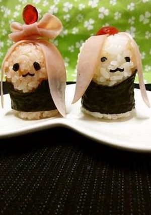 たれ耳ウサギ　おにぎり-レシピのメイン写真