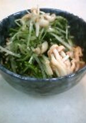 水菜とぶなぴーのレンジ蒸し-レシピのメイン写真