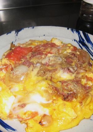 トマトとコンビーフのイタリアンなオムレツ-レシピのメイン写真
