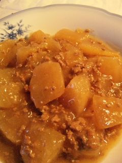 簡単!挽肉と大根とピリ辛炒め煮-レシピのメイン写真