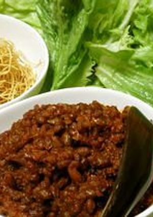 パリパリサラダと納豆肉味噌のレタス包み-レシピのメイン写真