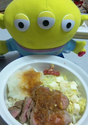 簡単！！牛たたきと乗っけ野菜の冷うどん-レシピのメイン写真