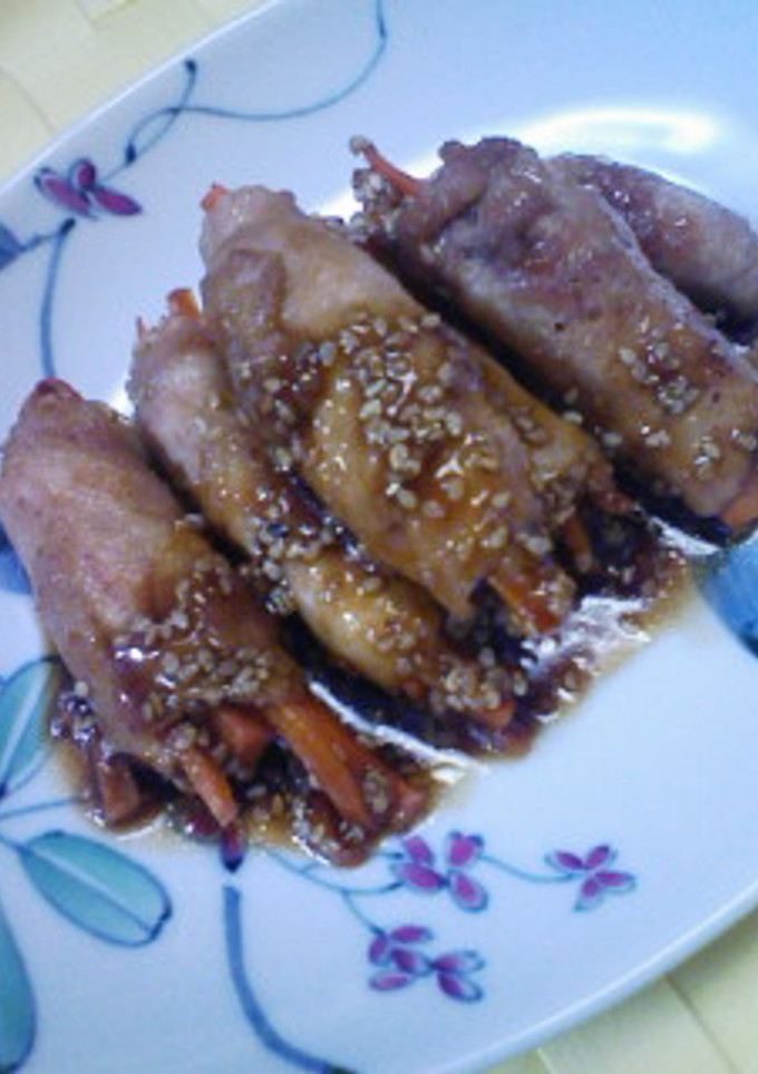 子供向き☆焼き肉のたれで簡単豚肉巻き-レシピのメイン写真