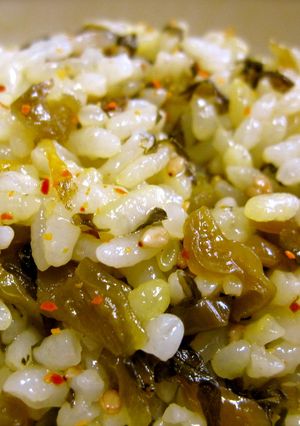 ひとり分★レンジ高菜チャーハン-レシピのメイン写真