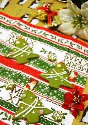クリスマスツリーのアイシング抹茶クッキー-レシピのメイン写真