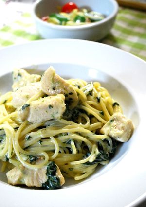 鶏とほうれん草のクリームパスタ-レシピのメイン写真