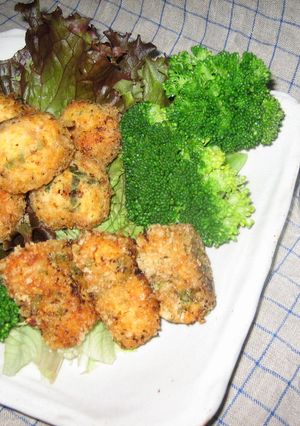 鶏と南瓜・豆腐ヘルシーコロコロ♪コロッケ-レシピのメイン写真