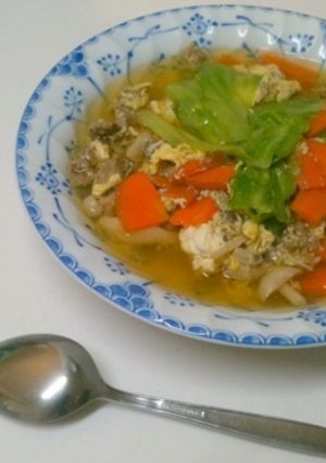 残ったレタスをあっさり食べる♪レタス～プ-レシピのメイン写真