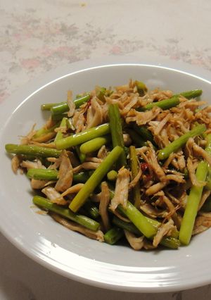 我が家の中華✿にんにくの芽と鶏肉の炒め-レシピのメイン写真