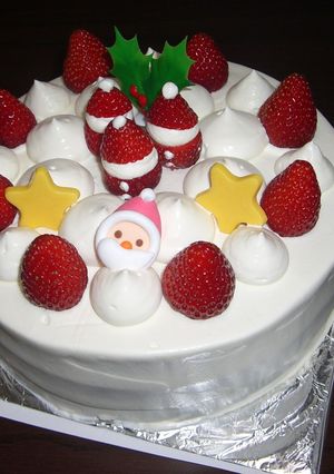 サンタさんのクリスマスケーキ-レシピのメイン写真