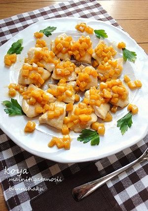 鶏肉の柿のハニーレモンソース-レシピのメイン写真