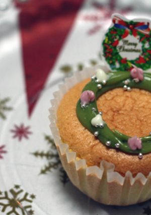 ミニデコ★クリスマス・リース・ケーキ-レシピのメイン写真