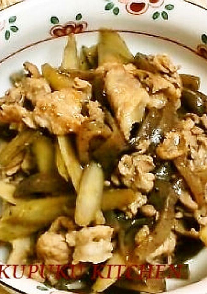 豚肉とごぼうのしぐれ煮風-レシピのメイン写真