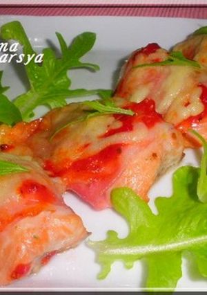 しっとり♪サーモンの生ハムチーズ焼き-レシピのメイン写真