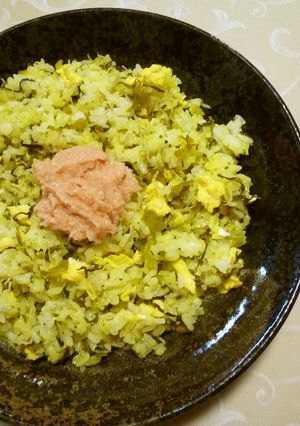 高菜とじゃこの炒飯　明太マヨトッピング☆-レシピのメイン写真