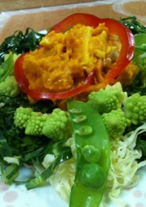 ルクエでかぼちゃとりんごののサラダ-レシピのメイン写真