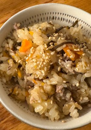 時短&おまかせ！豚こま炊き込みご飯-レシピのメイン写真