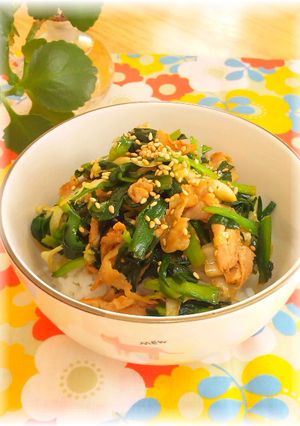 簡単＆美味し～♪ニラ豚いため丼❤-レシピのメイン写真