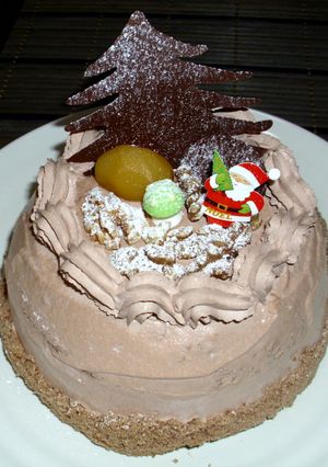 クリスマス生チョコクリームデコケーキ-レシピのメイン写真