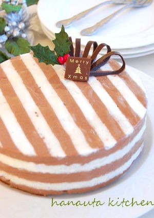 ストライプのチョコレートケーキ♪-レシピのメイン写真