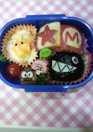 キャラ弁★マリオ　ワンワン弁当☆-レシピのメイン写真