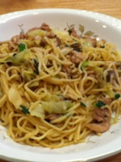 ねぎ塩せせり焼きそば-レシピのメイン写真