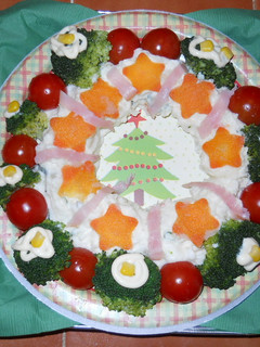 ポテトサラダでクリスマスリース-レシピのメイン写真