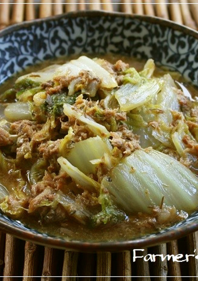 【農家のレシピ】さば缶de 白菜の味噌煮-レシピのメイン写真