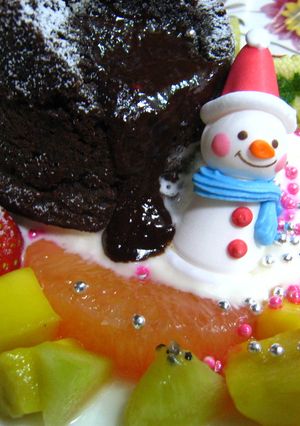 フォンダンショコラdeクリスマス風-レシピのメイン写真